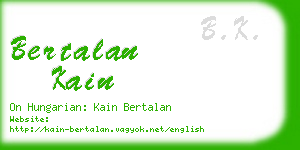 bertalan kain business card